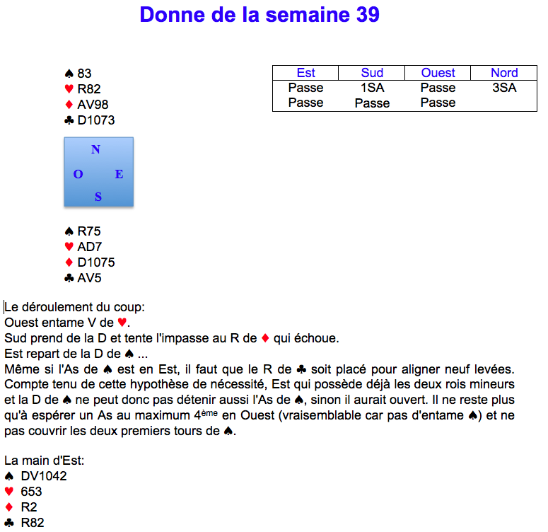 Donne de la semaine 39