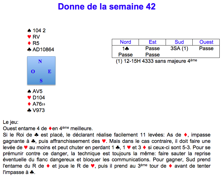 Donne de la semaine 42