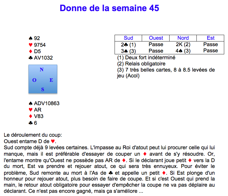 Donne de la semaine 45