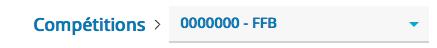 Menu déroulant Compétitions